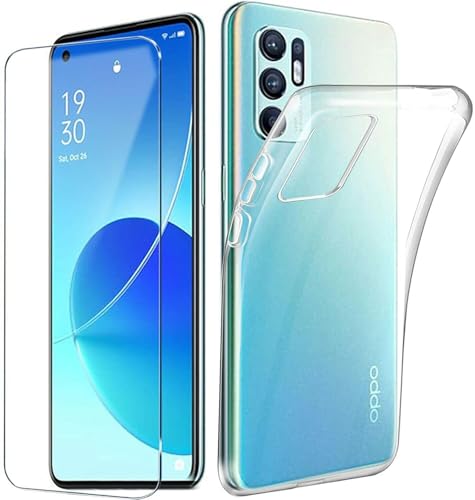 Funda Carcasa Gel Transparente para OPPO Reno 6 5G, Ultra Fina 0,33mm, Silicona TPU de Alta Resistencia y Flexibilidad FGTR