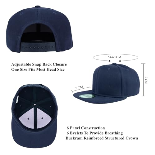 Image of Gelante Plain Blank Flat Brim Adjustable Snapback Baseball Caps Wholesale LOT 12 Pack