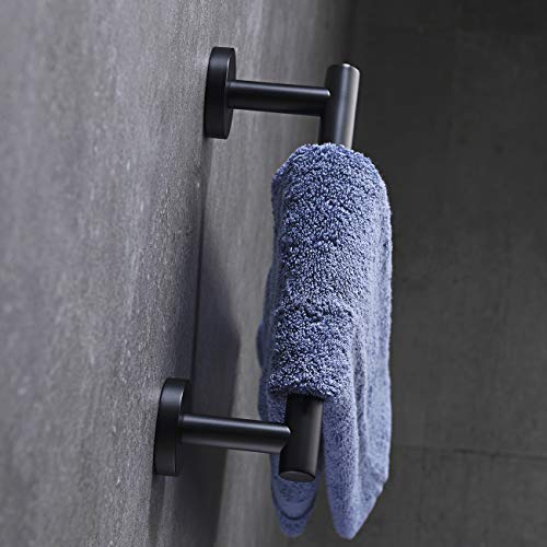 Hoooh 9-Inch Matte Black Towel Bar For Kitchen Or Bathroom - Stainless Steel Hand Towel Holder Contemporary Style Wall Mount, A100L23-Bk #TOP2