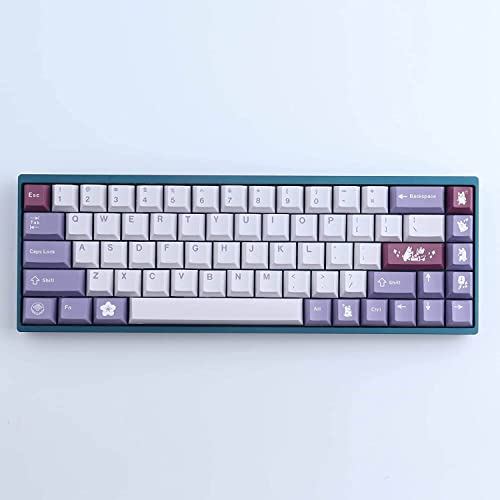 Jomkiz Pbt Keycaps, Cherry Profile Keycaps 134 Keys Rabbit Dye Sublimation With 7U Spacebar Japanese Keycap Set For Cherry Mx Switches Us Layout Mechanical Keyboards #TOP2
