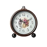 despertador Reloj despertador analógico silencioso de 5 ', relojes despertadores sin tictac for dormitorios junto a la cama, funciona con pilas, fácil de configurar relojes para dormitorios ( Color :