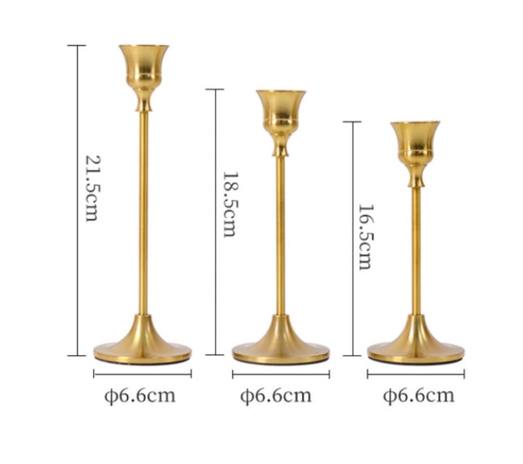 Świeczniki Wysoki Złoty Kandelabr Świecznik Ozdoba Na Środek Stołu Stojak Świecznik Filarowy Świecznik Stojak Stół Centralne (Color : Gold, Size : 21.5 * 6.6cm)