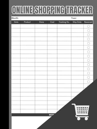Online Shopping Tracker: Cute Log Book to Record and Keep Track of Online Shopping Purchases