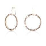 Kate Spade New York Gold Plated Hoop Earrings With Clear Studs