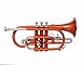Oswal India Brand New Orange Nickel Bb Cornet With Free Hard Case+Mouthpiece