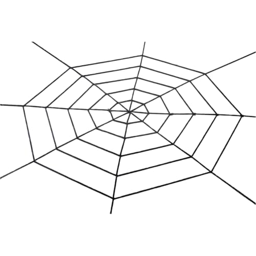 CREATCABIN 8.2 Feets Black Spiderweb Decor Halloween Party Decorations Gothic Giant Spider Web String Scary Haunted House Cotton Outdoor Plush Prop for Halloween Party Favor Wall Window DIY Hanging