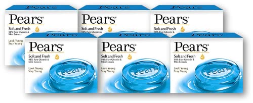 Image of Pears Soft And Fresh Bathing Bar 100g (Pack of 6) Unique