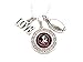 Florida State Seminoles FSU Multi Charm Love Football Maroon Necklace Jewelry