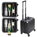 CNZOOEJIA 6-Bottle Wine Suitcase for Airplanes, TSA-Approved Carry-On Sized Wine Luggage, Durable Hard Shell with Shockproof Foam - Compact & Lightweight Travel Case for Secure Airline Travel