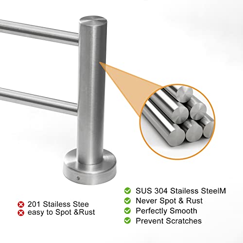 Double Towel Racks For Bathroom - Adjustable 16In - 27In Bath Towel Racks For Bathroom Wall Mounted,Sus304 Stainless Steel Bathroom Towel Holders Suitable For Bathroom,Kitchen,Laundry（Brushed Nickel） #TOP2