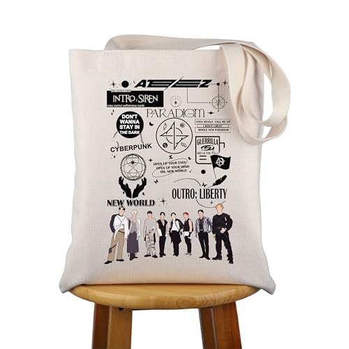 UJIMS Korea-Pop Boy Group Gift Aniteez Character Fans Tote Bag Singer Album Inspired Gift Music Lover Merchandise3