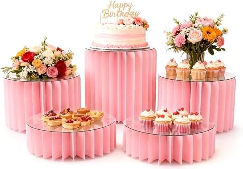 5 Pcs Buffet Risers Food Display Risers for Party Buffet Table, D...