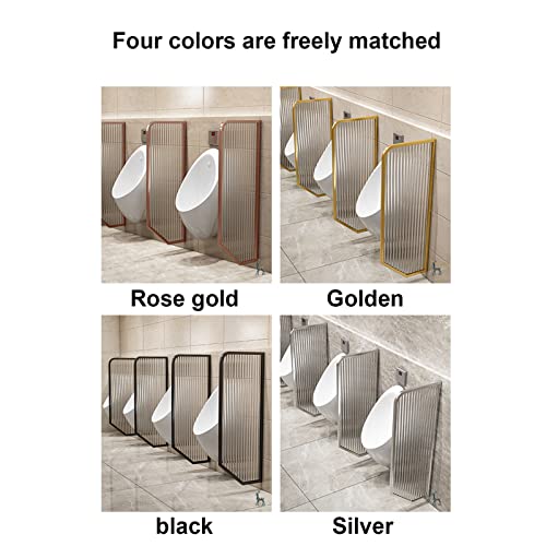 Cloison Séparation Urinoir Rose Gold – Écran Confidentialité Verre & Inox Pour Toilettes Publiques/Homme