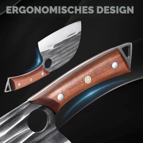 Golden Bird Hackmesser zum Schneiden von Fleisch Metzgermesser mit Scheide – Ansicht 5
