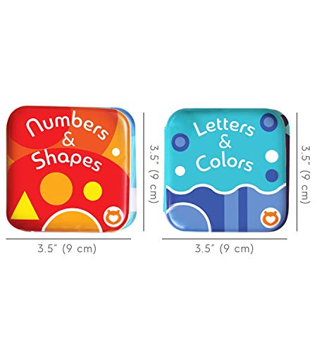Baby Bath Books, Pack Of 2 By Baby Bibi. Alphabet & Numbers Books. Safe, Waterproof And Bpa-Free. 3.5" X 3.5" #TOP6