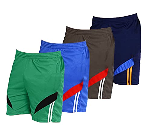 Image of Fort Worth Men's 4 Pack Gym Workout Shorts Quick Dry Bodybuilding Weightlifting Pants Training Running Jogger with Pockets