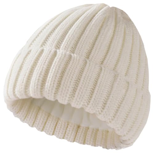 choshion Fleece Lined Wool Beanie Hat for Women Men,Soft Womens Winter Hats Chunky Warm Wool Beanies Hats Snow Ski Skull Cap