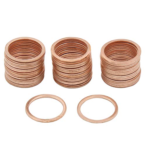 Rondelles d'étanchéité en cuivre 17 mm pour stopper les fuites de plomberie et vidange