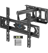 PERLESMITH Supporto TV Parete per 26-60 Pollici, Staffa TV con Girevole ed Estendibile, Braccio T...