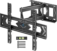 PERLESMITH TV Wall Bracket for 26-60 inch TVs, Swivel Tilt TV Bracket with Tool-free Tilt Adjustment and Spirit Level, Wall Mount Supports up to 40kg, Max VESA 400x400mm PSMFK10