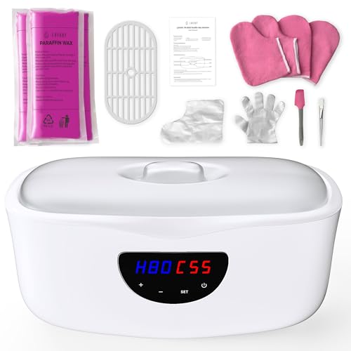 Paraffinbad für Hände und Füße 4L, Paraffin Wachsbad Maschine mit Auto-Modus, Präzisions-Temperatur & schnelles Schmelzen für Paraffinbäder (Schneeweiß)