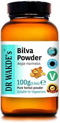 DR WAKDE'S Bilva Fruit Powder (Bael Fruit | Aegle Mermelos) - 100g (3.5oz) | Pure, Raw & Dried Powder | Ayurvedic Herb | Vegan | Nothing Added, Nothing Removed | Same Day Dispatch