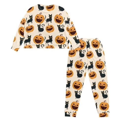 Image of Womens Lounge Set Long Sleeve Soft Pajama Sets | Casual 2 Piece Pj Outfit, Crewneck Sleepwear with Pockets, Adjustable Drawstring, Soft Comfy Fall Pajamas, Plus Size