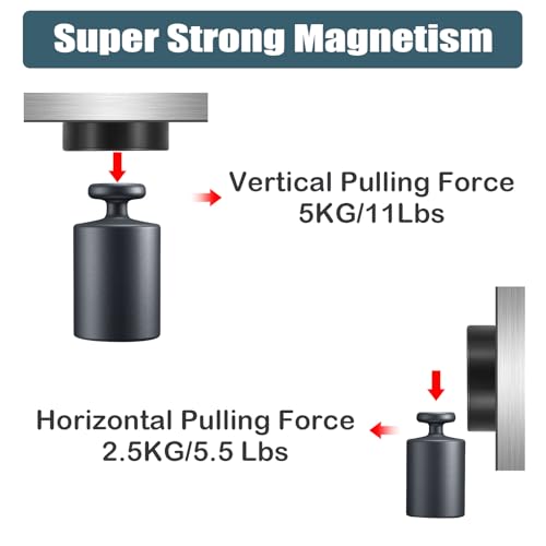 10 Stück Magnet Gummiert, 22mm Neodym Magnet Gummiert mit M4 Flacher Faden, Extra Stark 5,5kg Haftkraft, Magnete Anti-Rutsch Starke Gummiert Magnete für Lichtleisten, Fahrzeuge