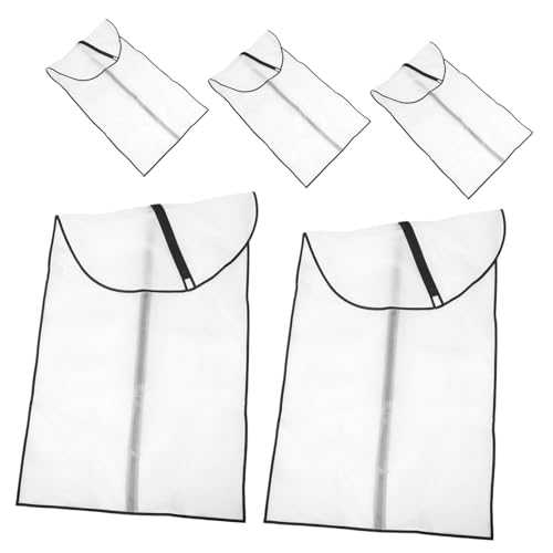 5pcs Peva Garment Bags for Dust Hanging Suit and Coat Storage Clothing Dust Cover for Closet Organization and Travel