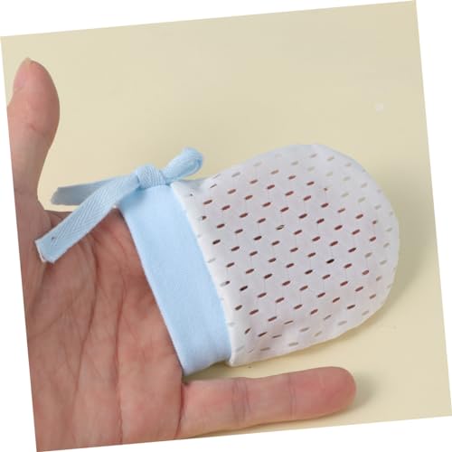 4Pairs Scratching Gloves for Newborns Ice Silk Mittens Friendly Lightweight for Summer Use Keeps Hands Clean2