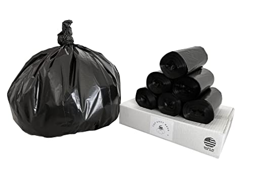 Top Knot Bags 33 Gallon Garbage Trash Bag 33X39" 1.2 Mil Black 150 Count Can Liner Bulk 30 Gallon 31 Gallon 32 Gallon 34 Gallon 35 Gallon Made In Usa #TOP1