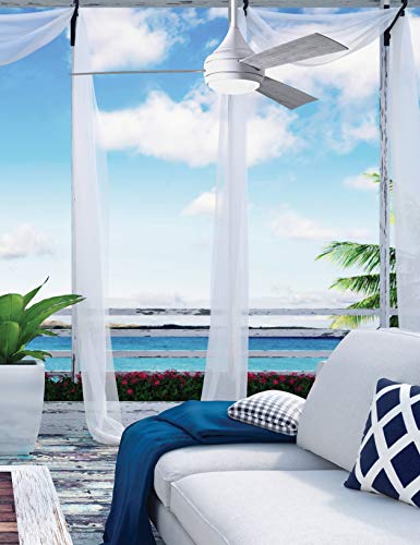 Matthews DA-BB-BB Donaire Outdoor Wet/Salt Water Rated 316 Marine Grade Stainless 52" Oceanfront Coastal Ceiling Fan with LED Light & Remote, Brushed Bronze - Image 3