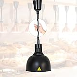 VFDZ Wärmelampe Küche Gastro, 250W Wärmelampe Gastronomie für Speisen, 19/25 cm Speisenwärmer Lampe für Buffet, Hängende Lebensmittel Wärmelampe Küche für Essen Höhenverstellbar(C-25cm,1 Stück)