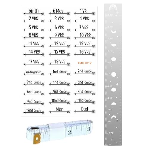 Specchio Metro Crescita Bambini - Lavagna Magnetica Con Righello Per Misurare L'altezza - Foto 5
