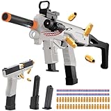 Bugrtey Two Modes Toy Gun Shell Ejecting Rifle with 80 Soft Bullets 40 Shells 2 Clips Soft Bullet Toy Guns Outdoor Shooting Games Christmas Halloween Birthday Gifts