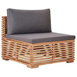 Generisch Generisch Garten-Mittelsofa mit Grauer Auflage Massivholz Teak,Möbel,Gartenmöbel,Gartensitzmöbel,Gartensofaelemente-49377 Generisch Generisch Garten-Mittelsofa mit Grauer Auflage Massivholz Teak,Möbel,Gartenmöbel,Gartensitzmöbel,Gartensofaelemente-49377