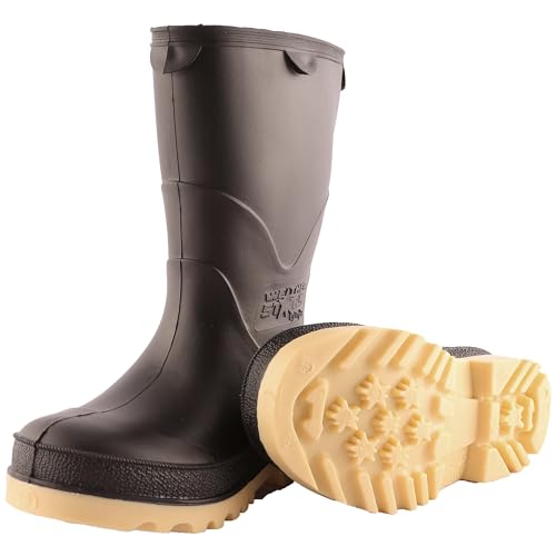 Tingley StormTracks 11714 Youth Rain Boot, 07, Black/Tan3
