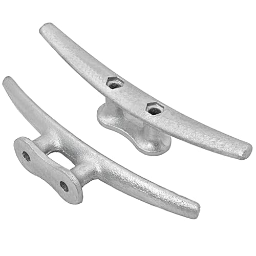 Laorde Boat Dock Cleats Galvanized 8"/10"/12" Large Cast Iron Dock Cleats Marine Grade Rope Cleat for Mooring, Pier, Deck, Tie Down (10 inch 2 Pack) by Laorde - Image 3