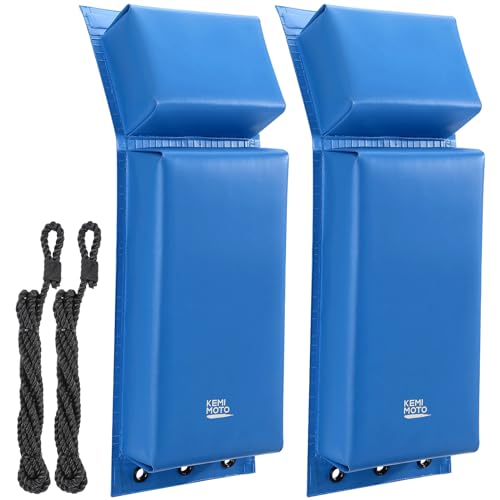 KEMIMOTO PWC Boat Fenders, 2 Pack Boat Bumpers for Jet Ski, Boat Fenders Bumpers for Docking with 2 Ropes 18in,Boat Accessories