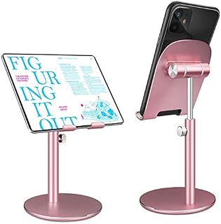Swhatty Cell Phone Stand Universal Tablet Dock, Angle Height Adjustable Sturdy All Aluminum