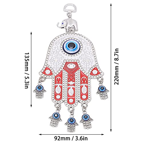 Olho Azul Hamsa Ornamento de Carro Decoração Vermelha Charme Pingente de Mão Olhos Fátima Turquia À
