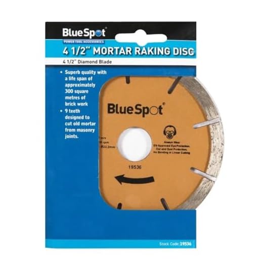 Blue Spot Mortar Raking Disc, 4.5 Inch
