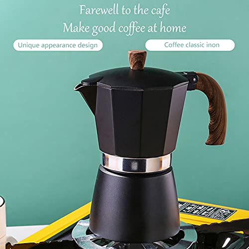 RYRA Moka Stovetop Cafeteira, Potenciômetro de Alumínio Moka, Máquina de Café Italiana Fogão Top Esp