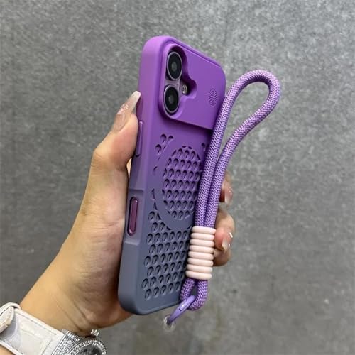Étui pour iPhone 14 ProMax dissipant la chaleur avec dragonne souple