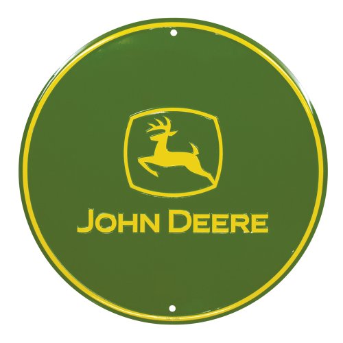 John Deere Round Sign, Green, John Deere Logo