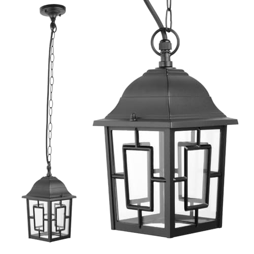 Hoteche Outdoor Ceiling Light Fixture, IP44 Rated Aluminum Porch Ceiling