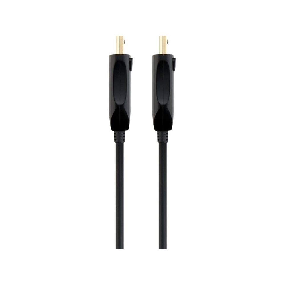 Goobay 59800 Cavo di Collegamento Hybrid DisplayPort 1.4 su Ottico, Dorato, Nero, 10m Lunghezza del Cavo