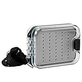 SF Plastic Waterproof Pocket Fly Fishing Box Double Sided Clear Lid Easy Grip Foam
