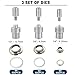 DASBET 3 Die Hand Press Grommet Machine | (#0#2#4) Heavy Duty Industrial Eyelet Grommet Machine Grommets Eyelet Tool Kit with 1500 Grommets Eyelets