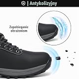 Mishansha Buty zimowe Męskie Buty Śniegowe Damskie 36-48, Czarny (Black), 40 EU